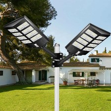 2PCS 990000000LM 2000W Watts Commercial Solar Street Light Deep Cycle Battery US picture