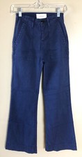 The Great Army Mariner Cobalt Blue Corduroy Crop Pants 26 picture