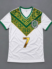 Saudi Arabia National Team #7 Soccer Jersey Shirt White/Green/Gold Men Adult M picture