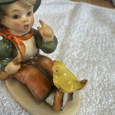 Vintage Goebel Hummel Figurine SINGING LESSON Boy with Bird 63 TMK 3 3.25