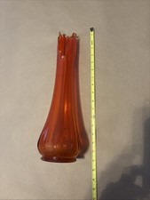 Vintage Swung Viking Glass Orange 17 Inches Rare Color picture