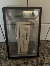Mickey Mantle Cut Auto Beckett BSA Authentic Signed Yankees HOF w/ Slab Guard picture
