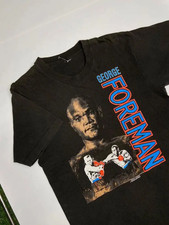 VTG GEORGE FOREMAN T-SHIRT VINTAGE BOXING 90s Short Sleeve SX306 picture