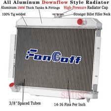 4 Row Aluminum Radiator For 1972-1986 Jeep CJ5 CJ6 CJ7 Scrambler 3.8L 4.2L 5.0L picture