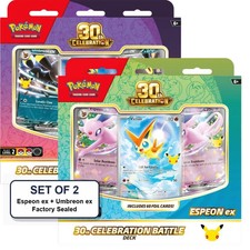 Pokemon 30th Celebration Battle Deck Set of 2 Both Artworks ships 10/30 picture