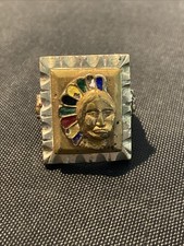 1940s–1950s Mexican biker ring featuring a Native American Indian Ring 11?12? picture