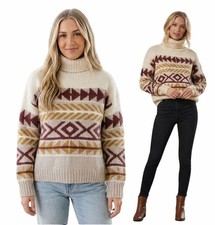 Anthropologie Elsamanda Alpaca Turtleneck Sweater Size L Made in Italy picture