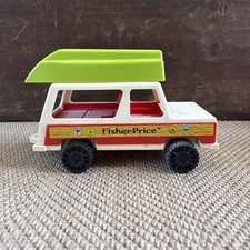 Vintage 1979 Fisher Price Little People Jeep With Boat Topper 992 picture