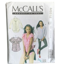 McCalls M6512 Generation Next Womens Shirt Pattern Size 12-14-16-18 Uncut picture