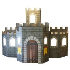 3D CASTLE Kids Playhouse CARDBOARD STRUCTURE Over 9 Feet Wide  picture