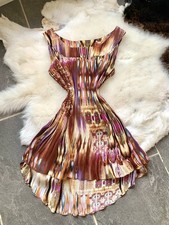 Y2k Boho Abstract Print Pleated High-Low Sleeveless Blouse picture