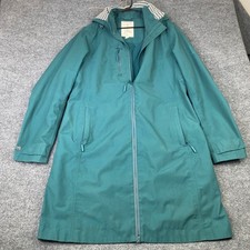 Seasalt Cornwall Coverack Coat Teal Green Rain Jacket Tall US 12 UK 16 picture