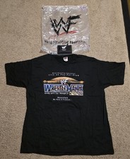 Vintage 2001 WWF WrestleMania 17 Promo Lot XL NOS Deadstock Shirt Wallet Bag picture