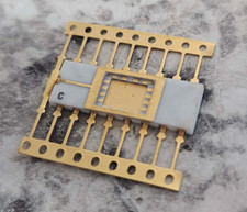 Rare NCR Intel Vintage White Gold Ceramic IC/CPU DIPP Carrier Science Collector picture