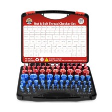 80 Pcs Nut and Bolt Thread Checker Set with 43 Inch and 37 Metric Thread Gaug... picture