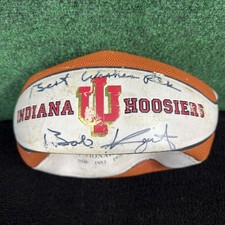 Bob Knight Indiana Hoosiers Autographed Baiden Basketball - ROUGH picture