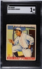 1933 GOUDEY ROGERS HORNSBY  #188  SGC 1 picture