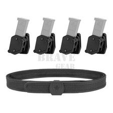 IPSC USPSA 4 Pcs Multi-Angle Speed Pistol Magazine Mag Pouches + Shooting Belt  picture