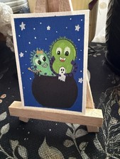 “Cauldron Friends,” ACEO, Acrylic, Dystracted Metaphysical Arts picture