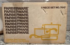 VTG Farberware Cookware 7pc Set 7017 Stainless Aluminum Clad New Sealed 1980s picture