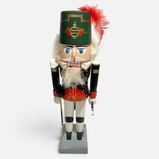 Vintage KWO German Erzgebirgische Volkskunst Nutcracker Soldier Major Wood 11