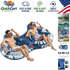 Heavy-Duty Inflatable Double Tube for River Fun, 660lb Limit, Ergonomic Design picture