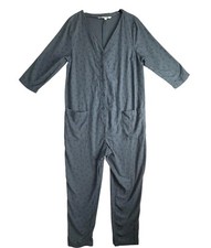 The Nines By HATCH Jumpsuit Womens M Gray Floral Cotton Maternity One Piece picture