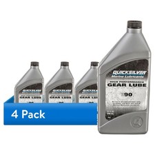 ( 4 pack) Mercury Marine Quicksilver High Performance Gear Lube SAE 90 32 Oz picture