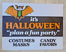 Vintage Ben Franklin 5 & Dime Store Hanging Halloween Sign 17-1/2