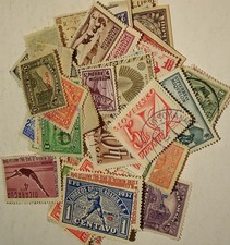 Lot of 75 old postage stamps from an estate sale picture