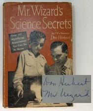 🔬 SIGNED Mr. Wizard's Science Secrets Don Herbert 1953 2nd HC/DJ Pop Mechanics picture