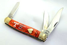VINTAGE 2011 Tennessee Vols KY Pocket Knife Orange Sweetheart Raging Bull EUC picture