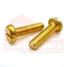 #6-32 Brass Slotted Fillister Machine Screws (Choose Length & Qty) picture