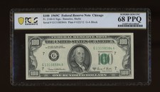 DBR 1969-C $100 FRN Chicago Fr. 2166-G Superb Gem PCGS-B 68 PPQ Ser # G13108584A picture