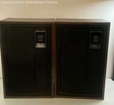 Vintage 1970s Zenith Allegro 2000 Floor Speaker Pair Wood Grain picture