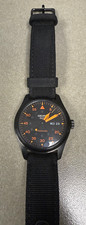 Seiko 5 Automatic Day/Date Black Dial 39mm SS 100m Nylon Strap Watch picture