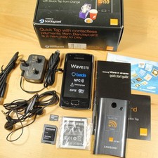 Vintage Samsung S5780 Wave 578 Phone Black In Box Complete Orange International picture