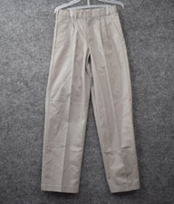 Dickies School Wear Boy 16 RG Pleated Front Gray Pant 27x31 Straight Leg Uniform picture