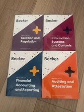 Never Used Becker CPA Exam Review Textbooks FullSet 2024-2026 REG, ISC, FAR, AUD picture