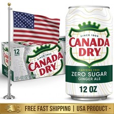 Canada Dry Zero Sugar Ginger Ale Soda, 12 fl oz cans, 12 pack - picture