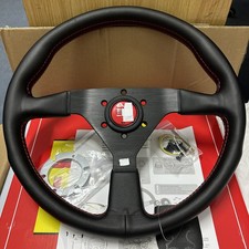 MOMO MonteCarlo 340mm 14' Genuine Leather Thickened Spoke Sport Steering Wheel picture