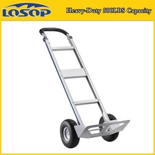 Aluminum Hand Truck, Heavy-Duty Dolly with Non-Slip Wheels & Handle, 500 LBS picture