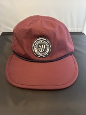 Tracksmith Wottle Cord Hat Burgundy Maroon Amateur Athletics Patch Flat Brim Run picture