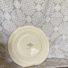 Harker Pottery Co. White Ceramic Round Plate x4, Printed Backstamp 1804 picture