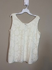 NWT Chico’s Off-White Sleeveless Reversible tank top sz 2 picture