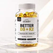 NEW！Organics Ocean Better D3 + K2, Organic Vitamin D3 K2 Supplement picture