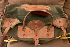 Vintage Orvis Battenkill Canvas & Leather Duffel Bag Field Travel Gear picture