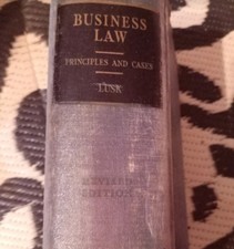 1942 Business Law Principles And Cases Harold Lusk Law Revised Vintage Law Book picture