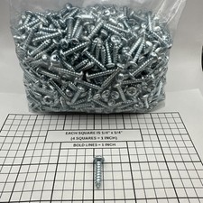 1000 qty 8a X 3/4 Phillips Pan Head Sheet Metal Steel Screw Zinc Plated SMS picture