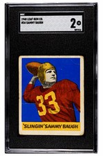 Leaf 1948 Sammy Baugh #34 Washington Redskins NFL SGC 2 Graded Card picture